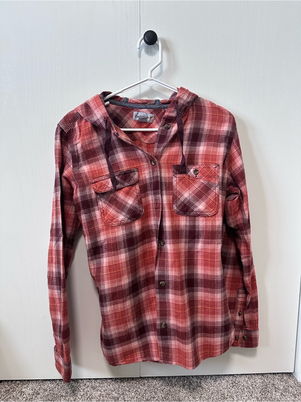 Carhartt Women’s Plaid Hooded Flannel Shirt